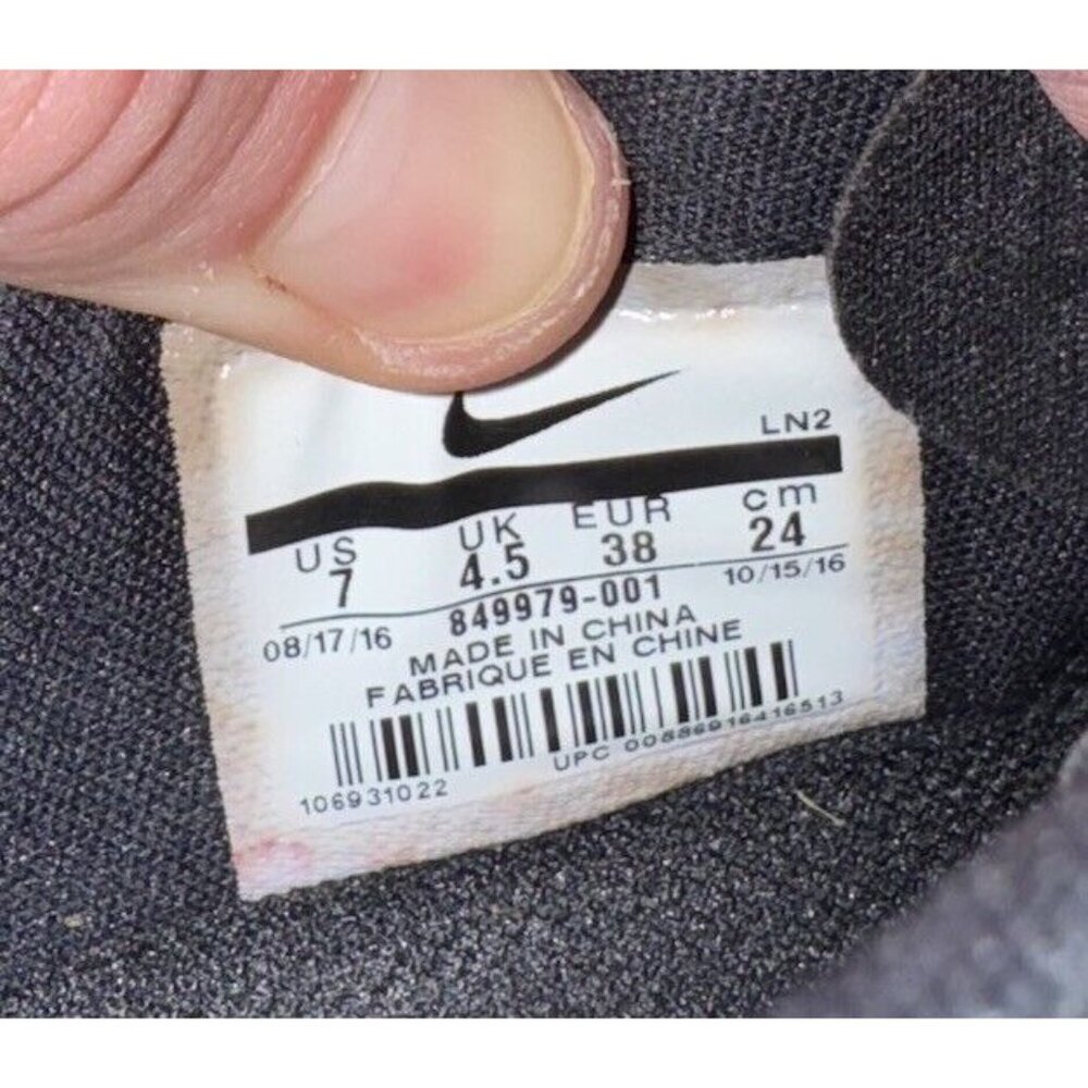 Nike Lunar Control Vapor Womens Golf Shoes Spikes Size 7 Black Gray 849979-001 - Picture 10 of 10